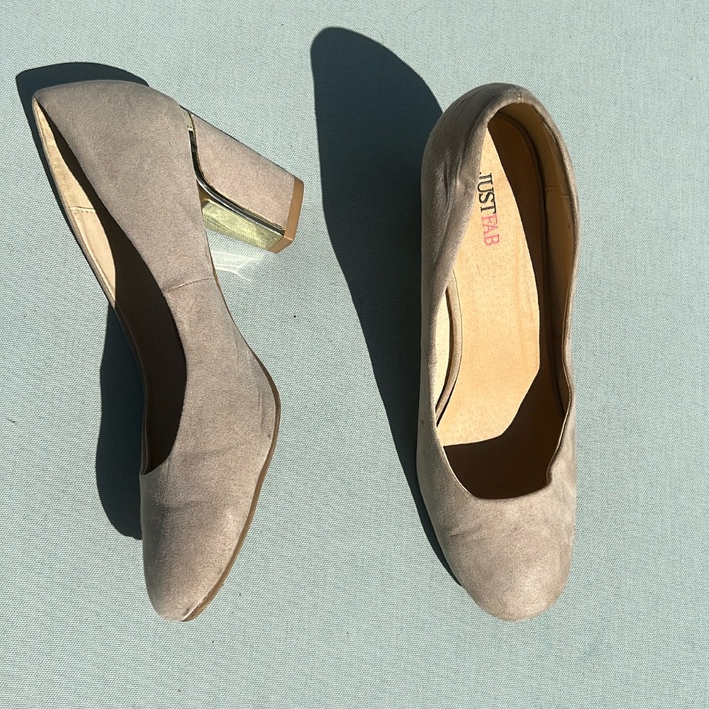 JustFab tan heel size 8.5